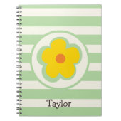 Niedlich orange Gelbe und grüne Blume Notizblock (Vorderseite)