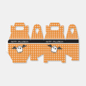 Niedlich Orange Ghost Halloween-Party Geschenkschachtel (Ungefaltet)