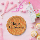 Niedlich Orange Ghost Happy Halloween Party Pappteller (Party)