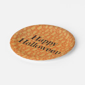 Niedlich Orange Ghost Happy Halloween Party Pappteller (Schrägansicht)