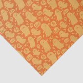 Niedlich Orange Ghosts Halloween Seidenpapier (Detail)