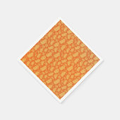 Niedlich Orange Ghosts Halloween Serviette (Ecke)