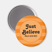 Niedlich Orange Glaube Bibel Verse Hoffnung und Gl Magnet (Vorderseite/Rückseite)