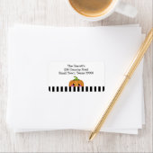 Niedlich Orange Glitzer Pumpkin Personalisierte Ad Adressaufkleber (Insitu)