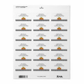 Niedlich Orange Glitzer Pumpkin Personalisierte Ad Adressaufkleber (Vorne)