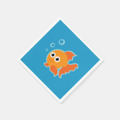Niedlich Orange Goldfish Serviette (Ecke)
