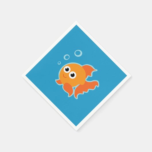 Niedlich Orange Goldfish Serviette (Ecke)