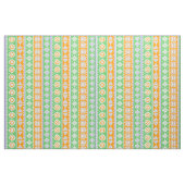 Niedlich-orange-grüne ethnische Muster Stoff (Fat Quarter (45,7 x 55,9 cm))