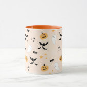 Niedlich Orange Halloween Boo Tasse (Zentrum)
