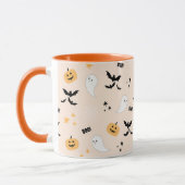 Niedlich Orange Halloween Boo Tasse (Links)