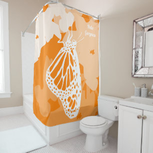 Niedlich Orange Hello Gorgeous Monarch Butterfly Duschvorhang