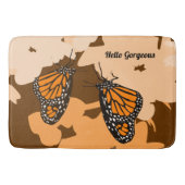 Niedlich Orange Hello Gorgeous Monarch Butterfly P Badematte (Vorderseite)