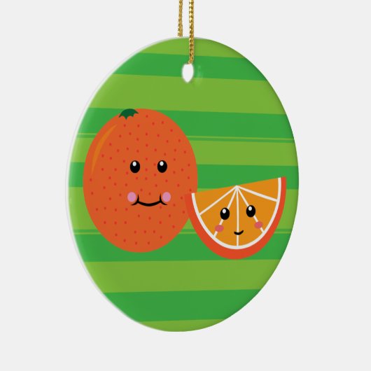 Niedlich Orange Keramikornament (Rechts)