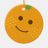 Niedlich Orange Keramikornament (Vorne)