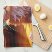 Niedlich Orange Kitten Art Geschirrtuch (Viertel Falte)