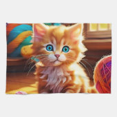 Niedlich Orange Kitten Art Geschirrtuch (Horizontal)