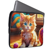 Niedlich Orange Kitten Art Laptopschutzhülle (Vorne Rechts)