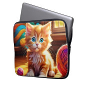 Niedlich Orange Kitten Art Laptopschutzhülle (Vorderseite Links)