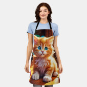 Niedlich Orange Kitten Art Schürze (Getragen)