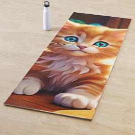 Niedlich Orange Kitten Art Yogamatte