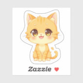 Niedlich Orange Kitten Aufkleber (Blatt)