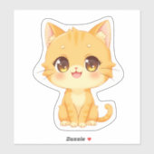 Niedlich Orange Kitten Aufkleber (Blatt)