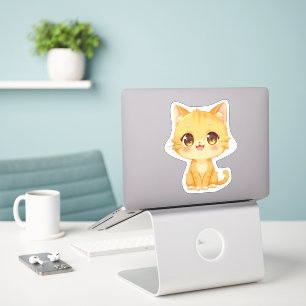 Niedlich Orange Kitten Aufkleber