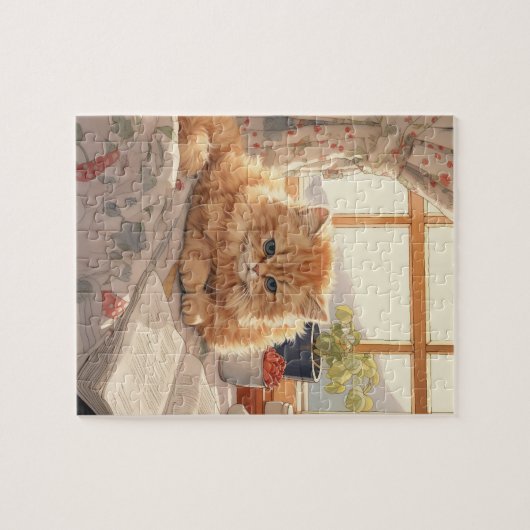 NIEDLICH ORANGE KITTEN JIGSAW PUZZLE (Horizontal)