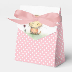 Niedlich Orange Kitten Pink Polka Dots Cat Art Geschenkschachtel