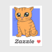 Niedlich Orange Kitten Sticker (Blatt)