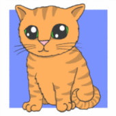 Niedlich Orange Kitten Sticker (Vorderseite)