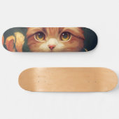 Niedlich Orange Kitty Cat Skateboard (Horizontal)