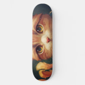 Niedlich Orange Kitty Cat Skateboard (Vorderseite)