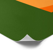 Niedlich orange Kokeshi Japanische Puppen Poster (Ecke)