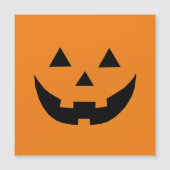 Niedlich-orange-Kürbislaterne lustiges Halloween Magneteinladung (Vorderseite)