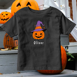 Niedlich Orange Kürbislaterne Pumpkin Halloween Na Kleinkind T-shirt