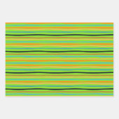 Niedlich Orange Lila Green Fun Halloween Muster Geschenkpapier Set (Vorderseite 3)