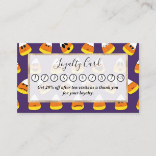 Niedlich Orange Lila Halloween Emoji Candy Corn Treuekarte
