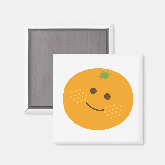 Niedlich Orange Magnet (Vorderseite/Rückseite)