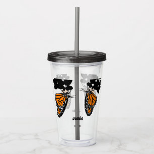 Niedlich Orange Monarch Butterfly Acryltrinkbecher