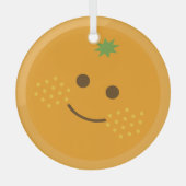 Niedlich Orange Ornament Aus Glas (Vorderseite)