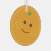Niedlich Orange Ornament Aus Glas (Vorderseite Rechts)