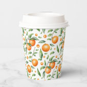 Niedlich Orange Pappbecher (Rückseite)