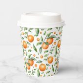 Niedlich Orange Pappbecher (Vorderseite)