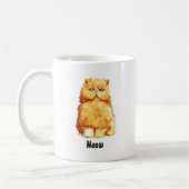 Niedlich Orange Persian Cat Custom Meow Kaffeetasse (Links)
