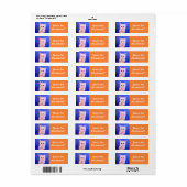 Niedlich Orange Personalisiert Stylish Foto Mail (Vorne)