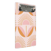 Niedlich, orange, pfirsichfarben, Retro, Blumenmus Mini Klemmbrett (Schrägansicht)