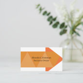 Niedlich Orange Pink Moderne Geometrie Minimalisti Visitenkarte (Stehend Vorderseite)