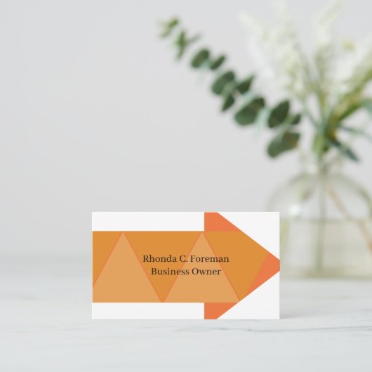 Niedlich Orange Pink Moderne Geometrie Minimalisti Visitenkarte (Stehend Vorderseite)