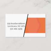 Niedlich Orange Pink Moderne Geometrie Minimalisti Visitenkarte (Rückseite)